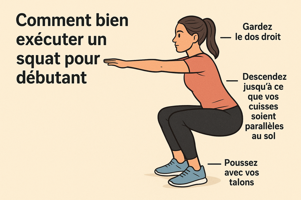 Comment bien exécuter un squat pour débutant