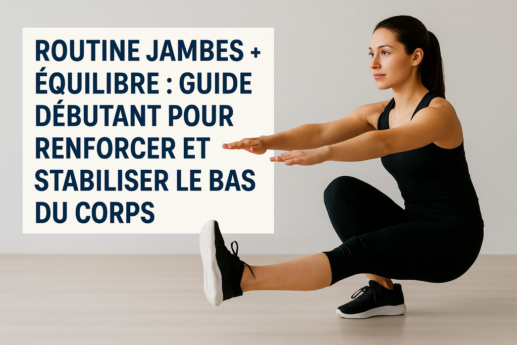 Routine jambes + équilibre : guide débutant pour renforcer et stabiliser le bas du corps