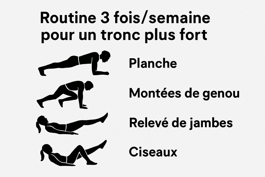Routine 3 fois/semaine pour un tronc plus fort