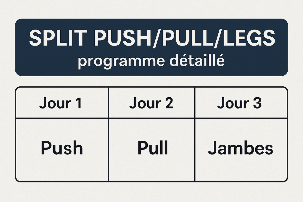 Split Push/Pull/Legs : programme détaillé