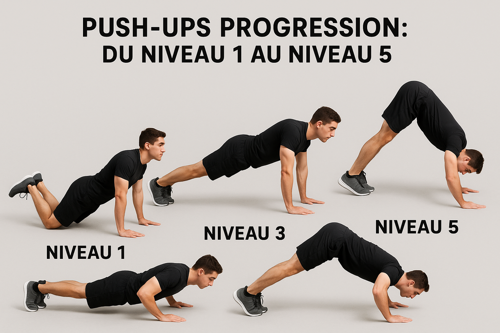 Push-ups progression : du niveau 1 au niveau 5