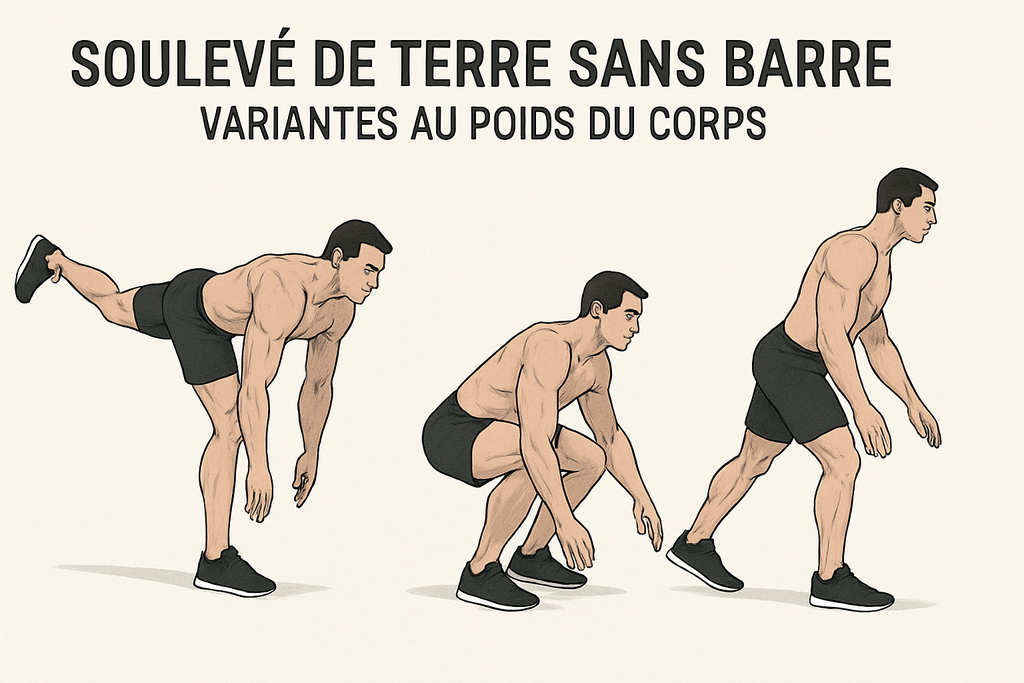 Soulevé de terre sans barre : variantes au poids du corps